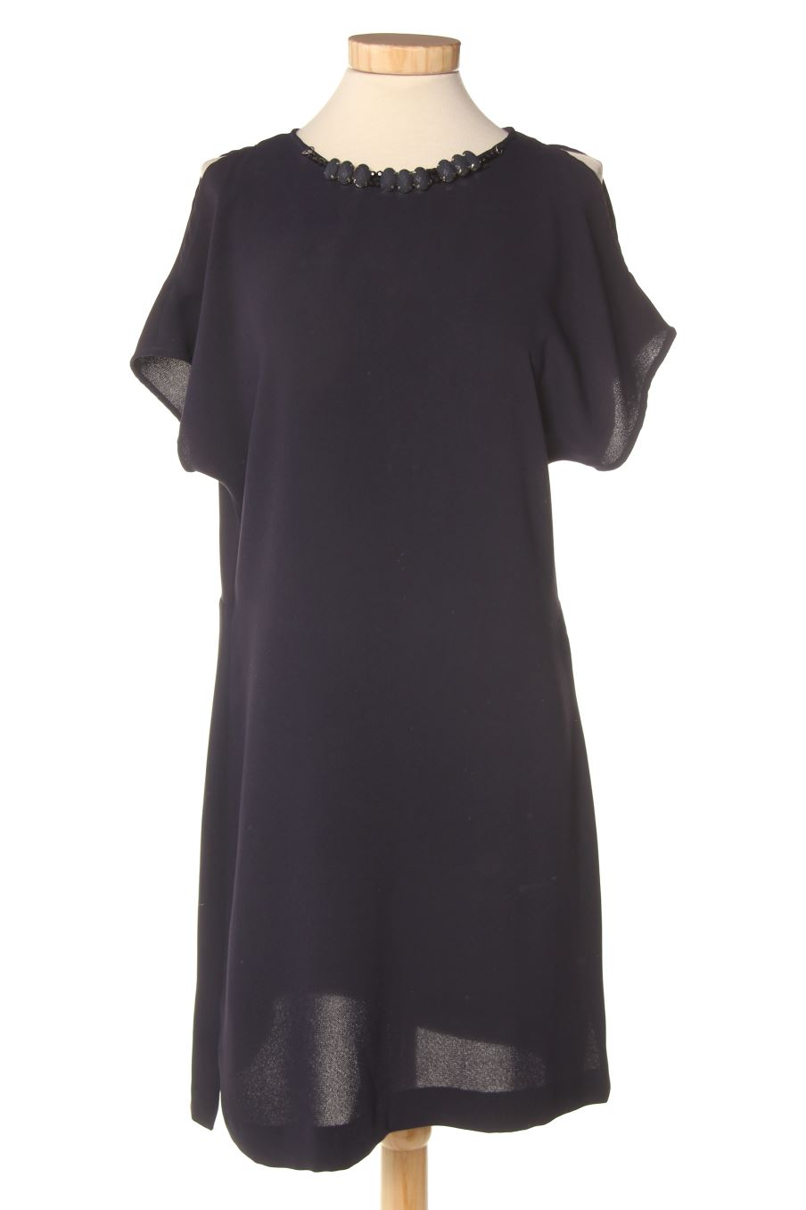 Robe casual Zara de la taille S, de couleur bleu marine