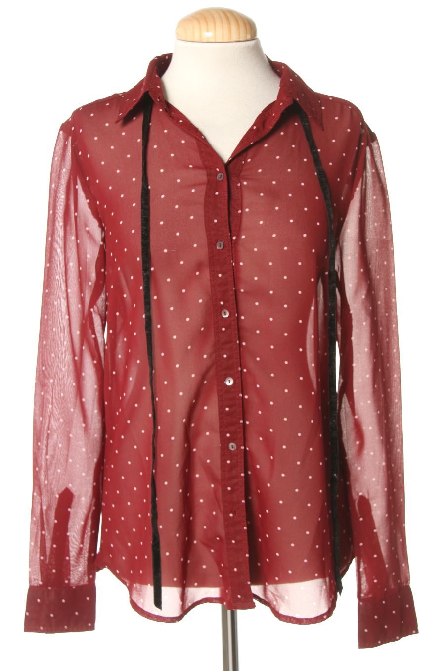 Camicia de Stradivarius de la talla S, de color bordeaux
