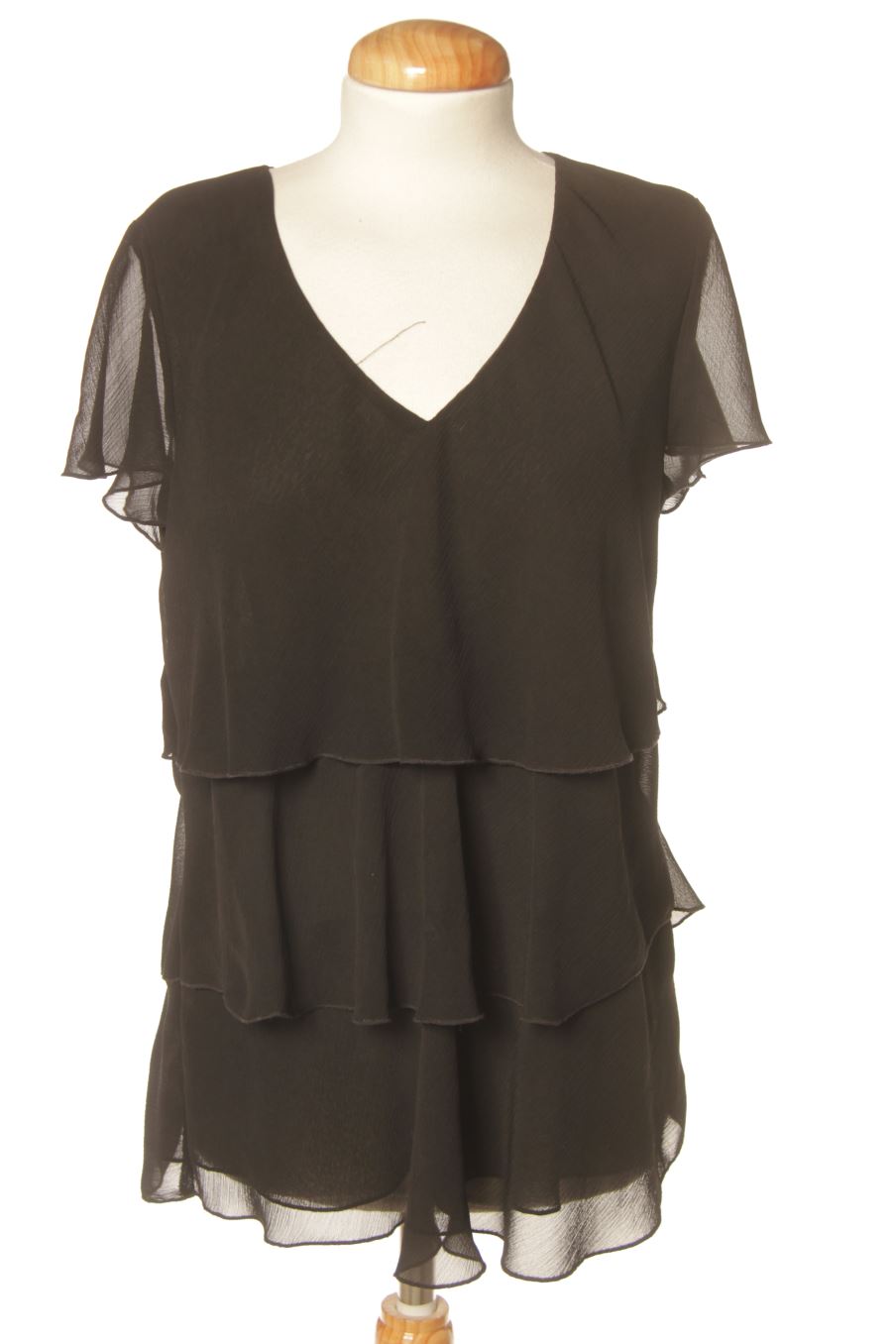 Blusa de manga corta de Antea de la talla 46, de color negro