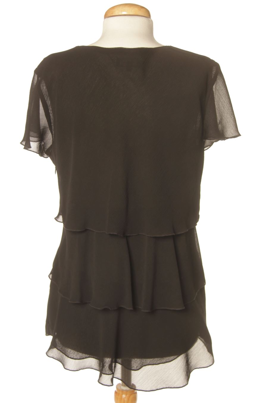Blusa de manga corta de Antea de la talla 46, de color negro