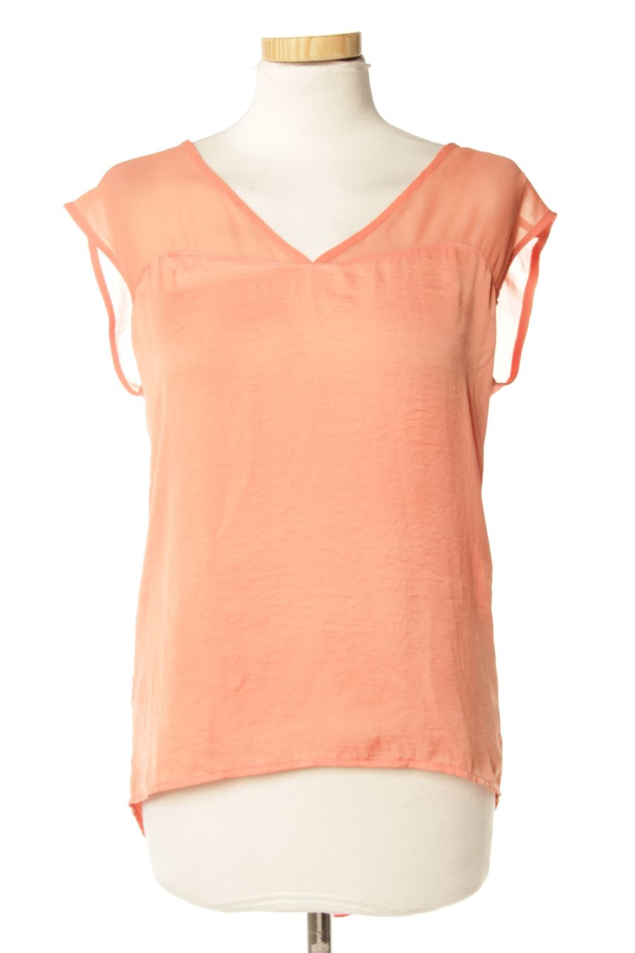 Kurzärmelige Bluse von PERCENTIL Größe M, Farbe Koralle, für