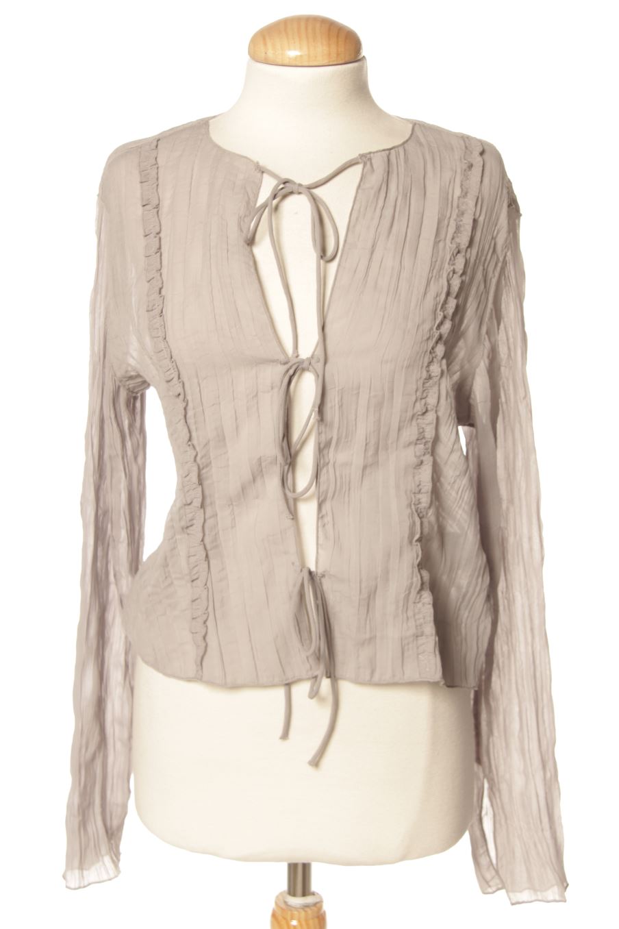 Blouse à manches longues H&M de la taille S, de couleur gris