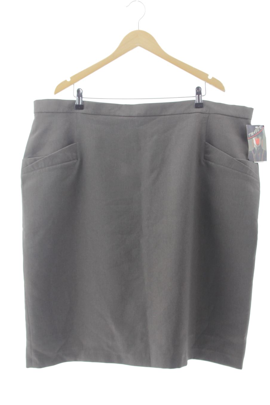 Aufwändiger Rock von Imagen Größe 58, Farbe Grau, für