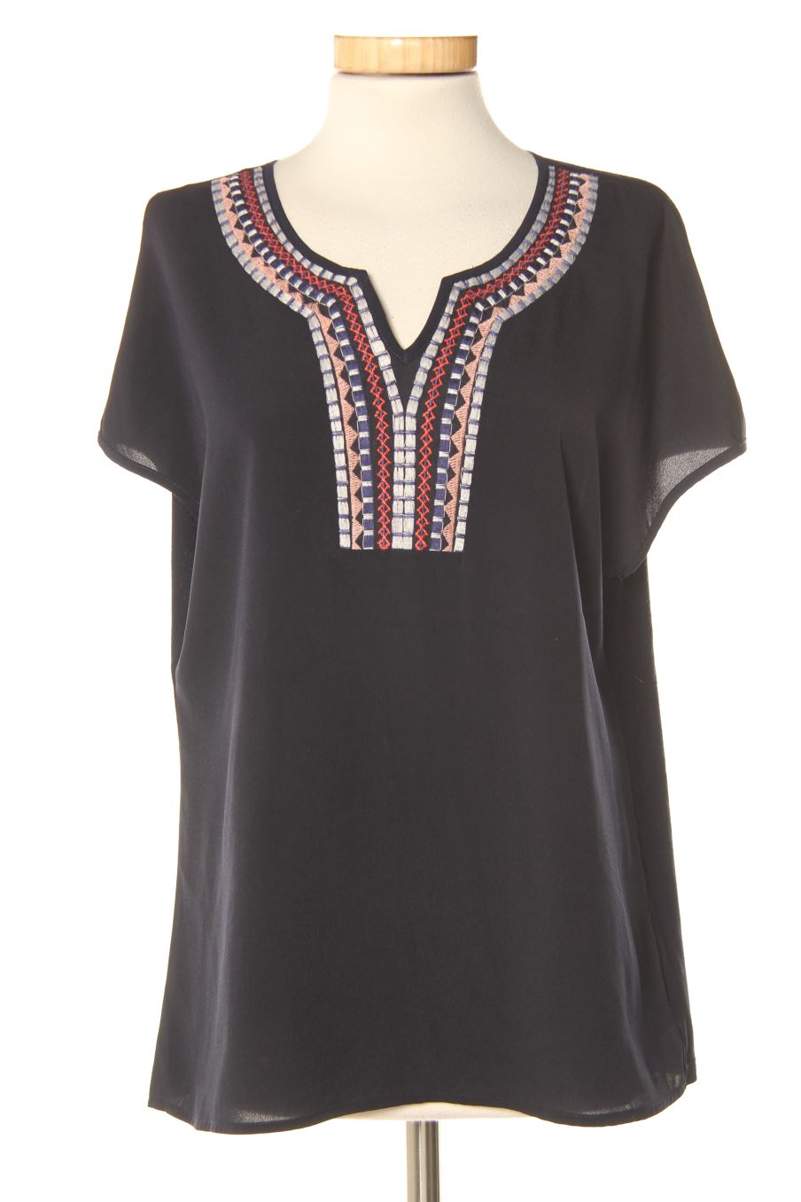 Blouse à manches courtes Punt roma de la taille M, de couleur bleu marine
