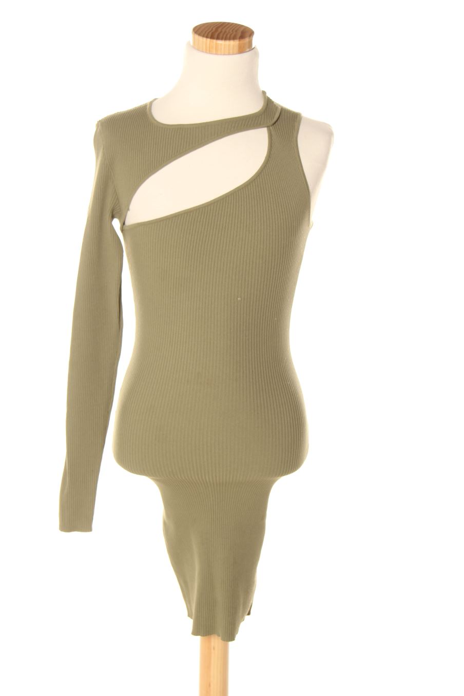 Vestido casual de Bershka de la talla XS, de color verde