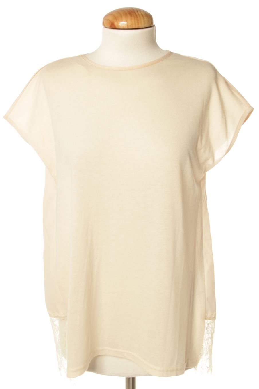 Blouse à manches courtes Molly Bracken de la taille XS, de couleur beige