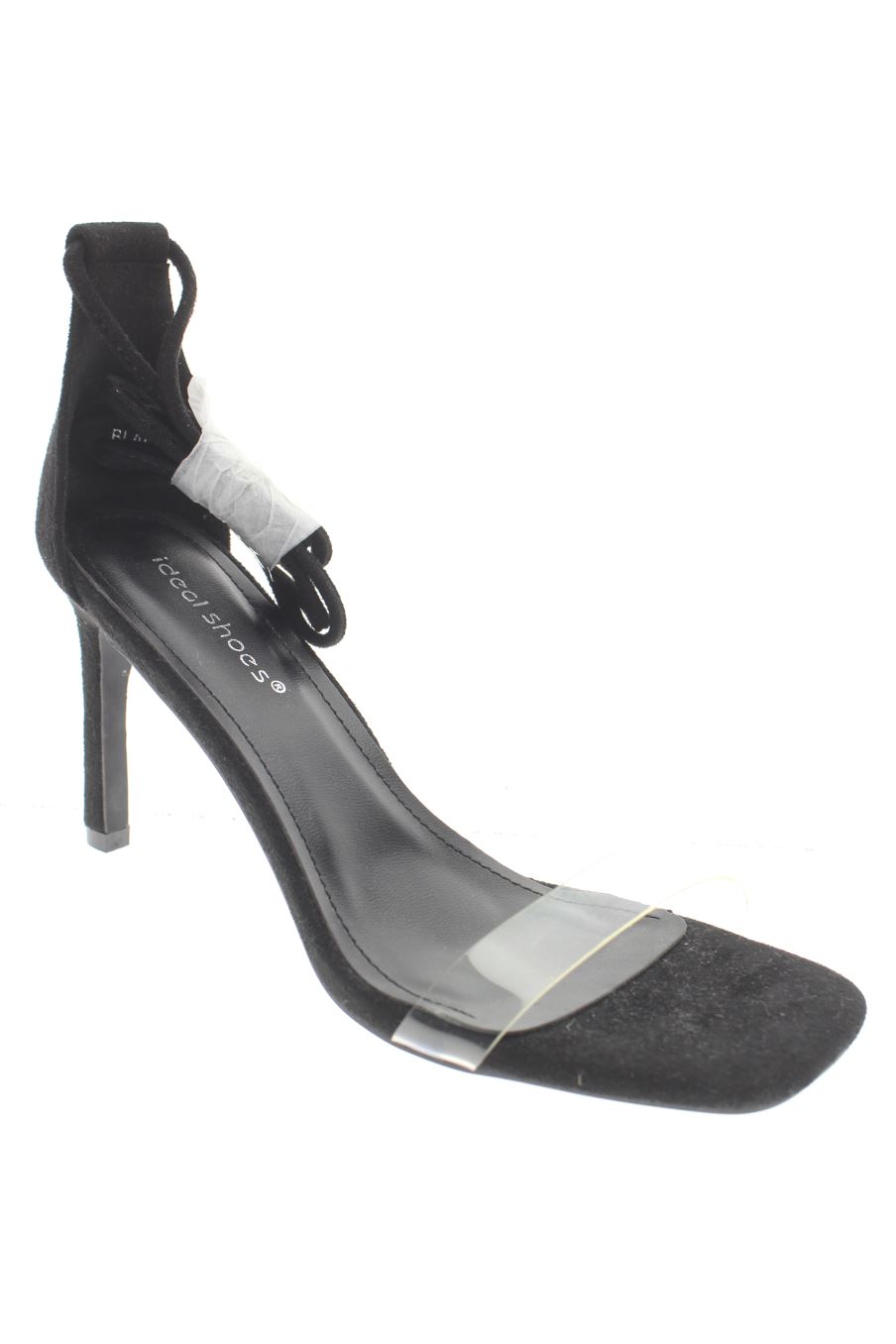 Sandalias tacon de Ideal Shoes de la talla 37, de color negro de