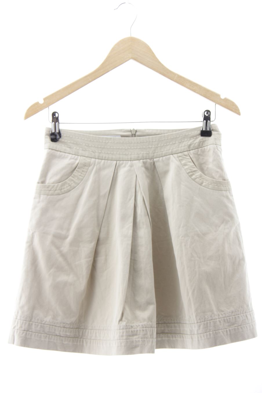 Falda de Massimo Dutti de la talla 36, de color beige