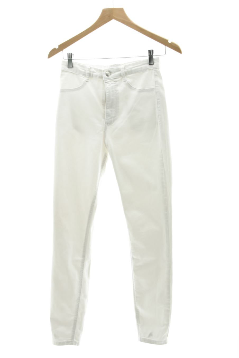 Jeans Zara de la taille 38, de couleur blanc de denim