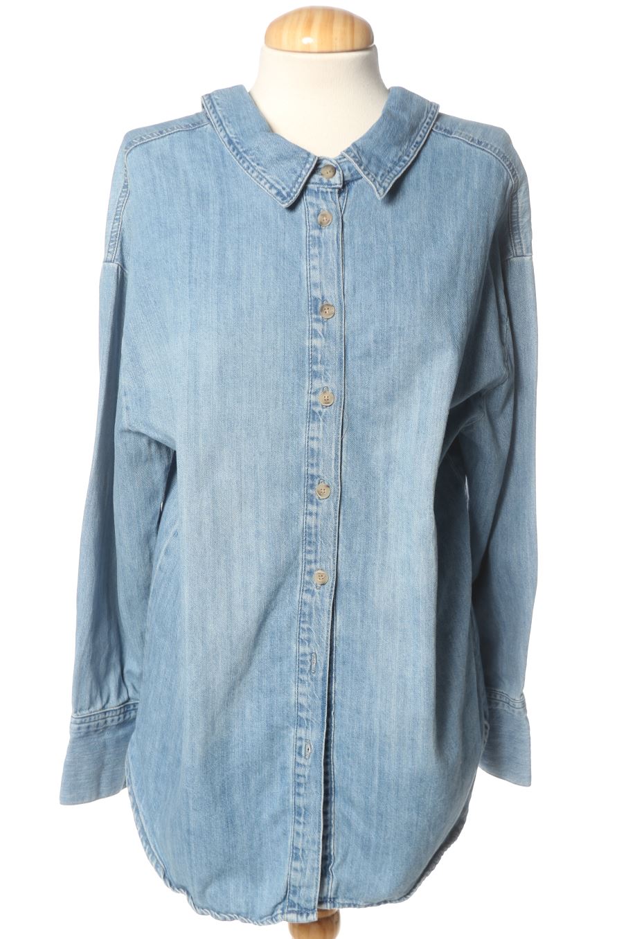 Blusa a maniche lunghe de Zara de la talla S, de color blu