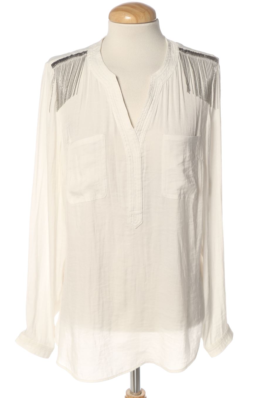 Blusa de manga larga de Elora de la talla 36, de color blanco
