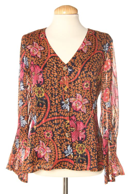 Blusa a maniche lunghe