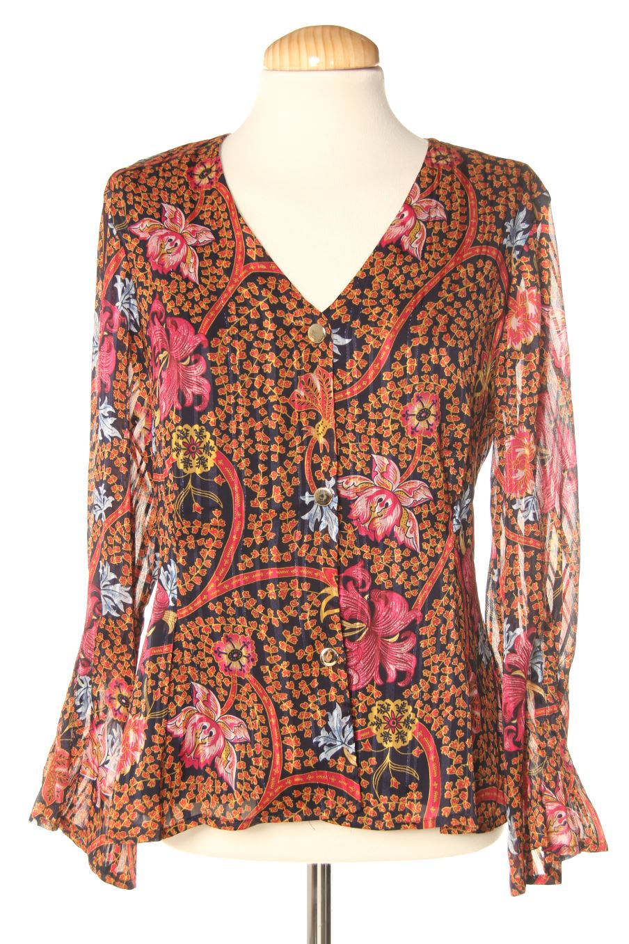 Blusa a maniche lunghe de Cortefiel de la talla S, de color stampato