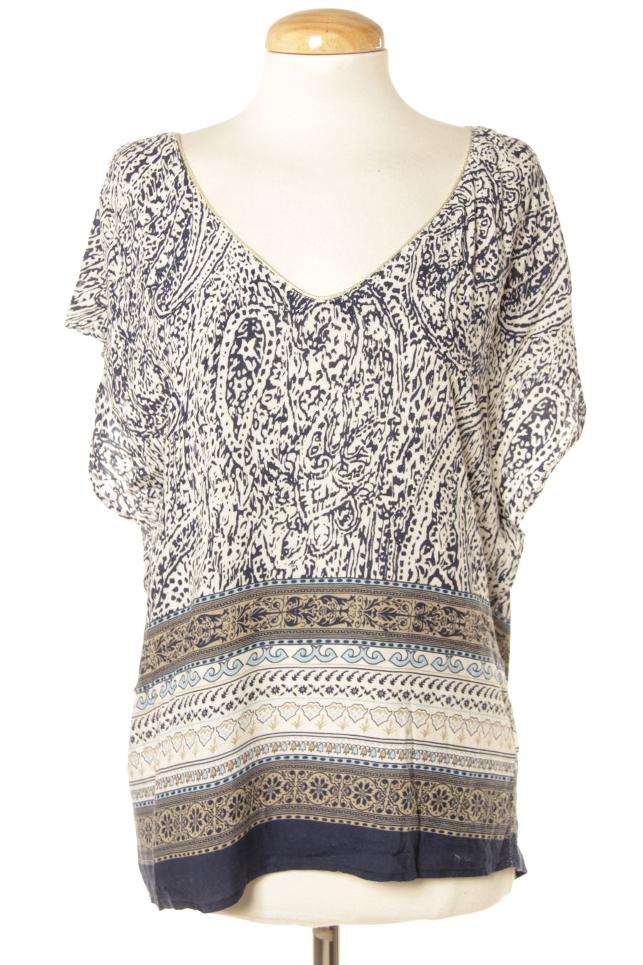 Blouse à manches courtes It Hippie de la taille M, de couleur bleu
