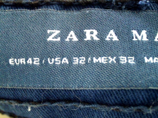 Vaquero de Zara de la talla 42