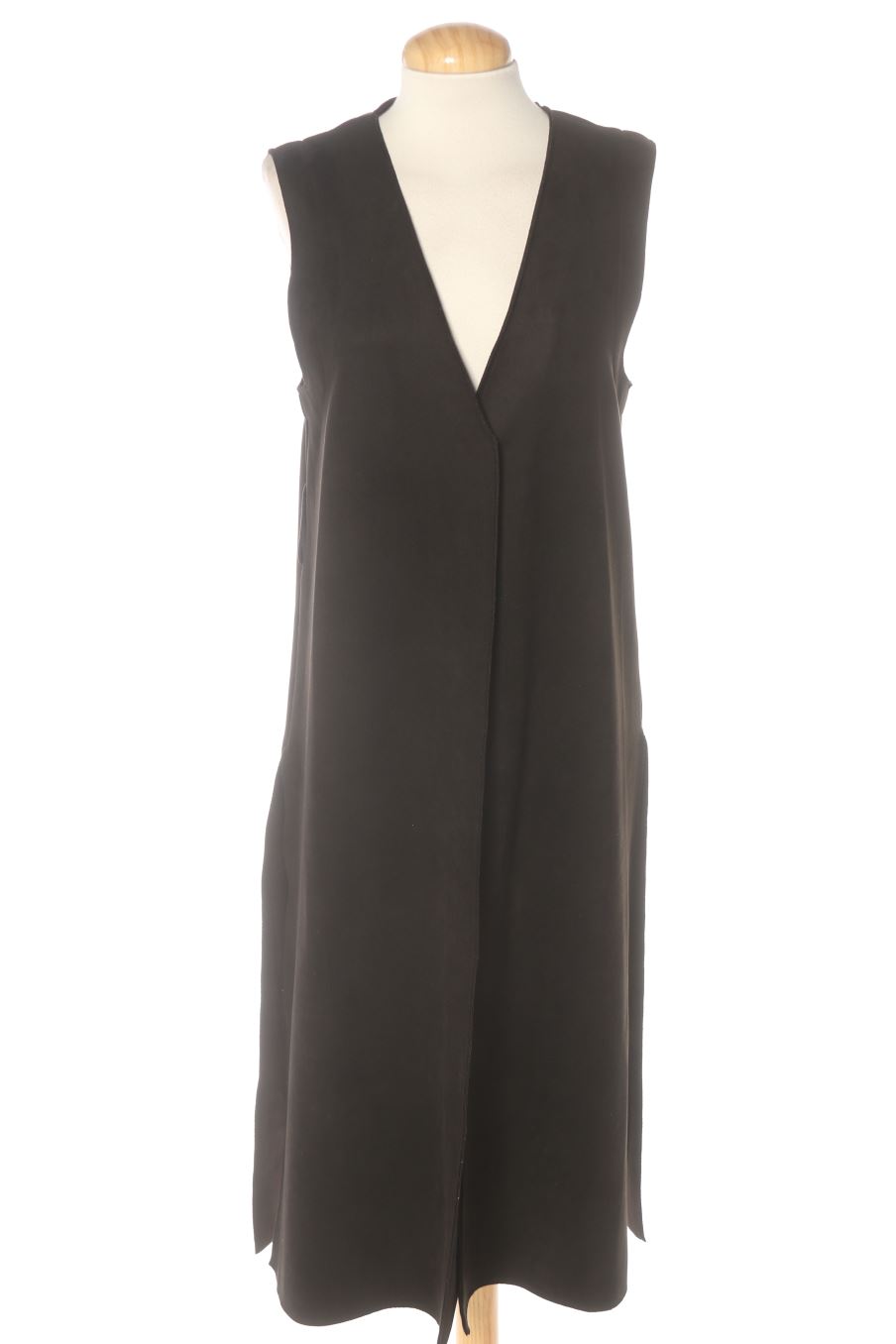Chaleco de tela de Zara de la talla S, de color negro
