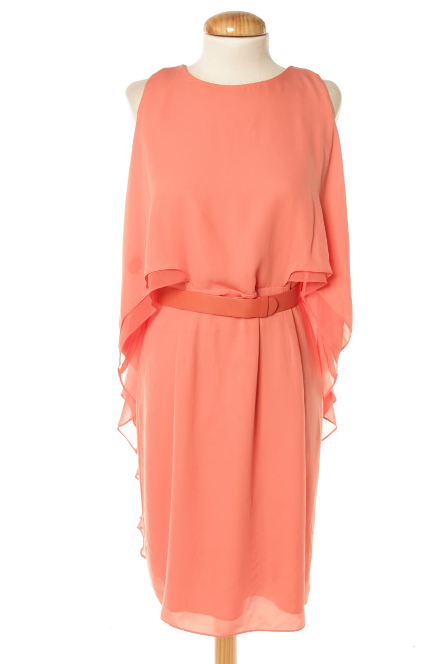 Vestido elegante de sintesis de la talla 40, de color coral