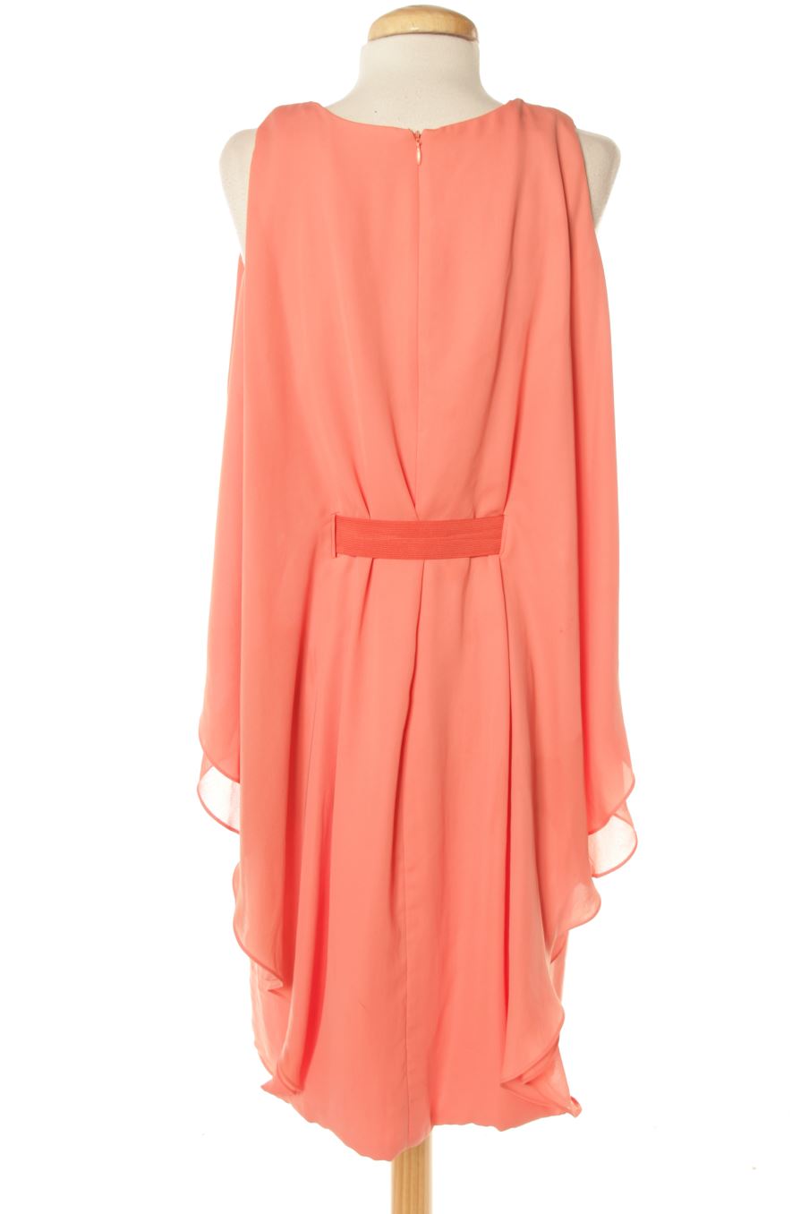 Vestido elegante de sintesis de la talla 40, de color coral