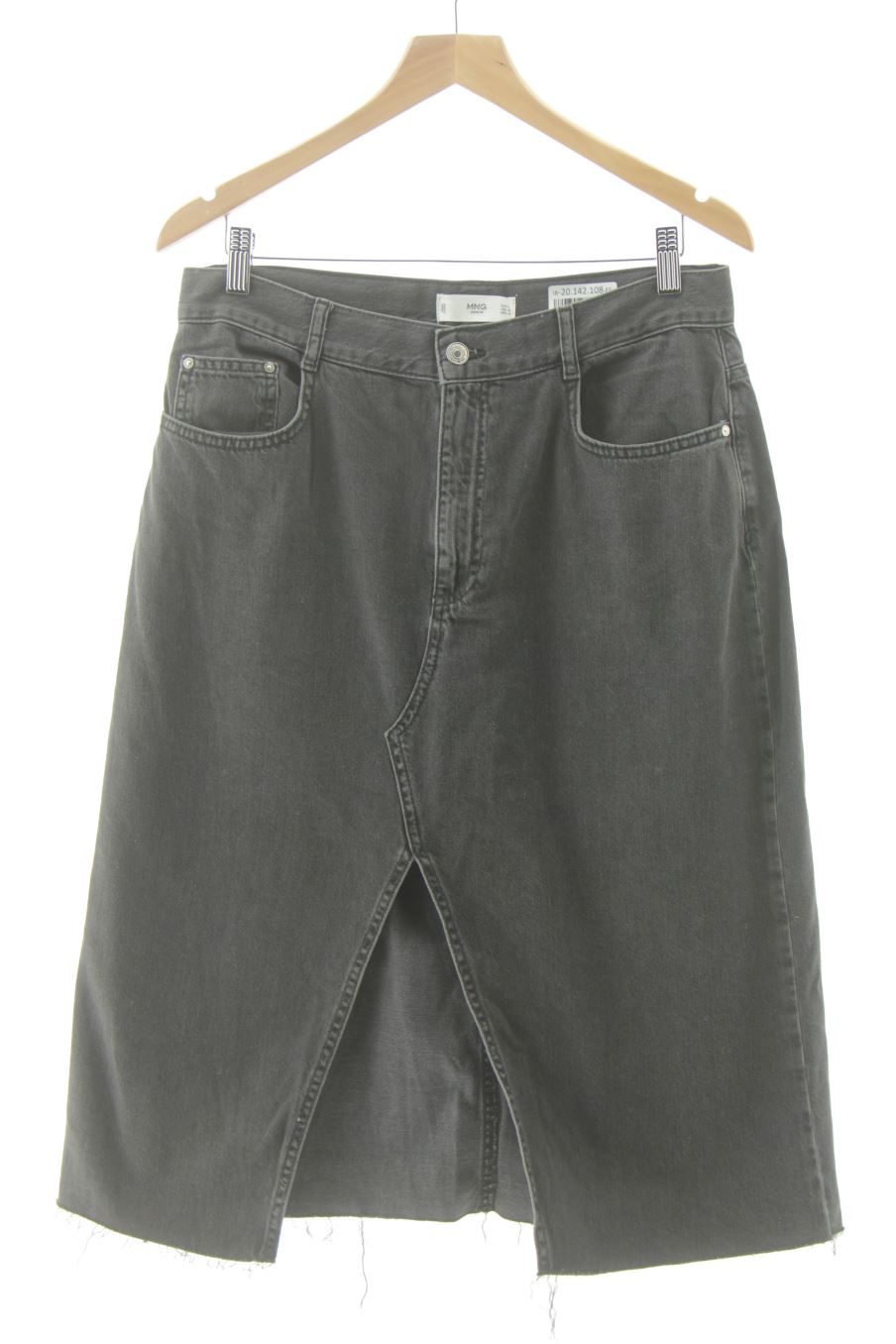 Jupe Mango de la taille L, de couleur noir de denim
