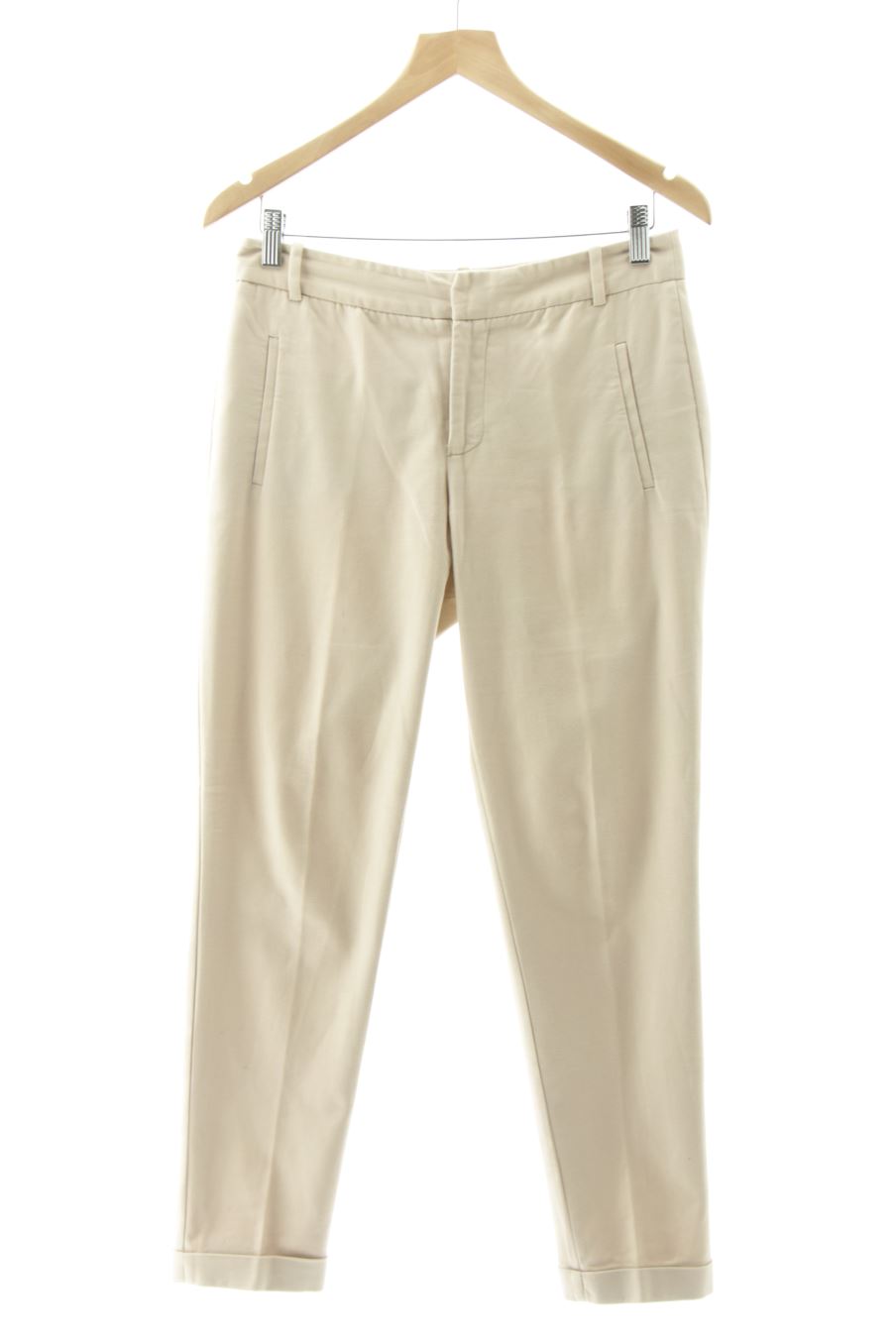 Pantalon Zara de la taille 36, de couleur beige