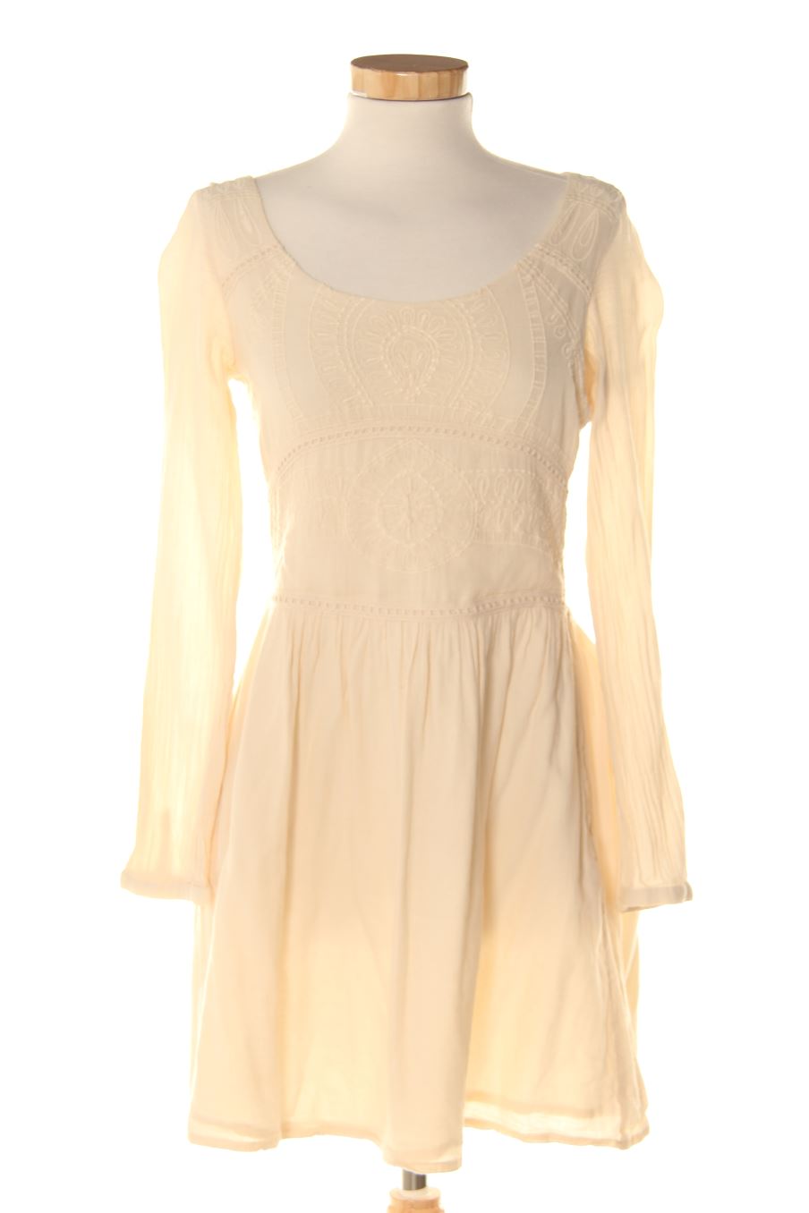 Einfaches Kleid von Trafaluc Größe S, Farbe Beige, für