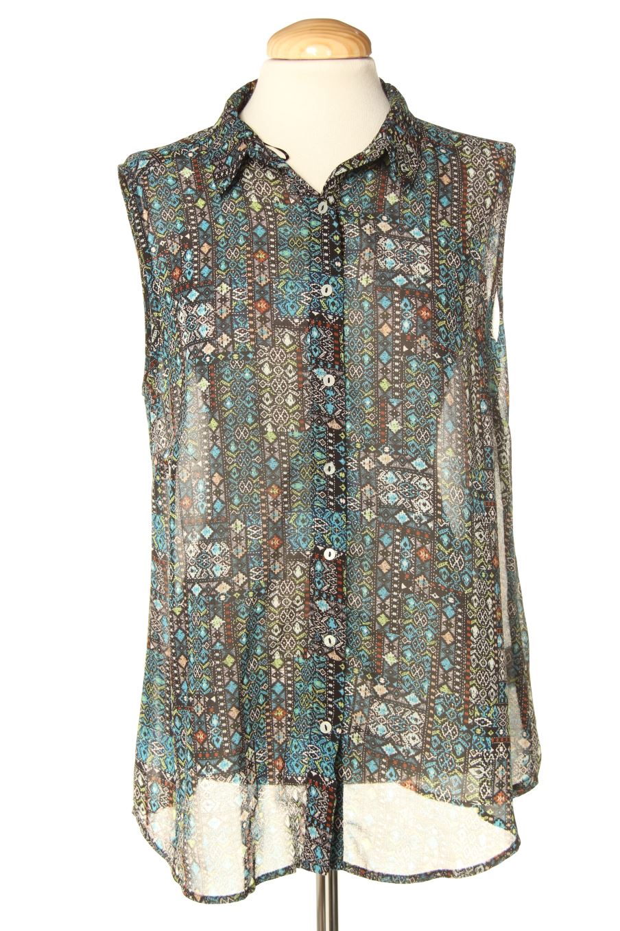 Camisa sin mangas de Laura Torelli de la talla 40, de color estampado
