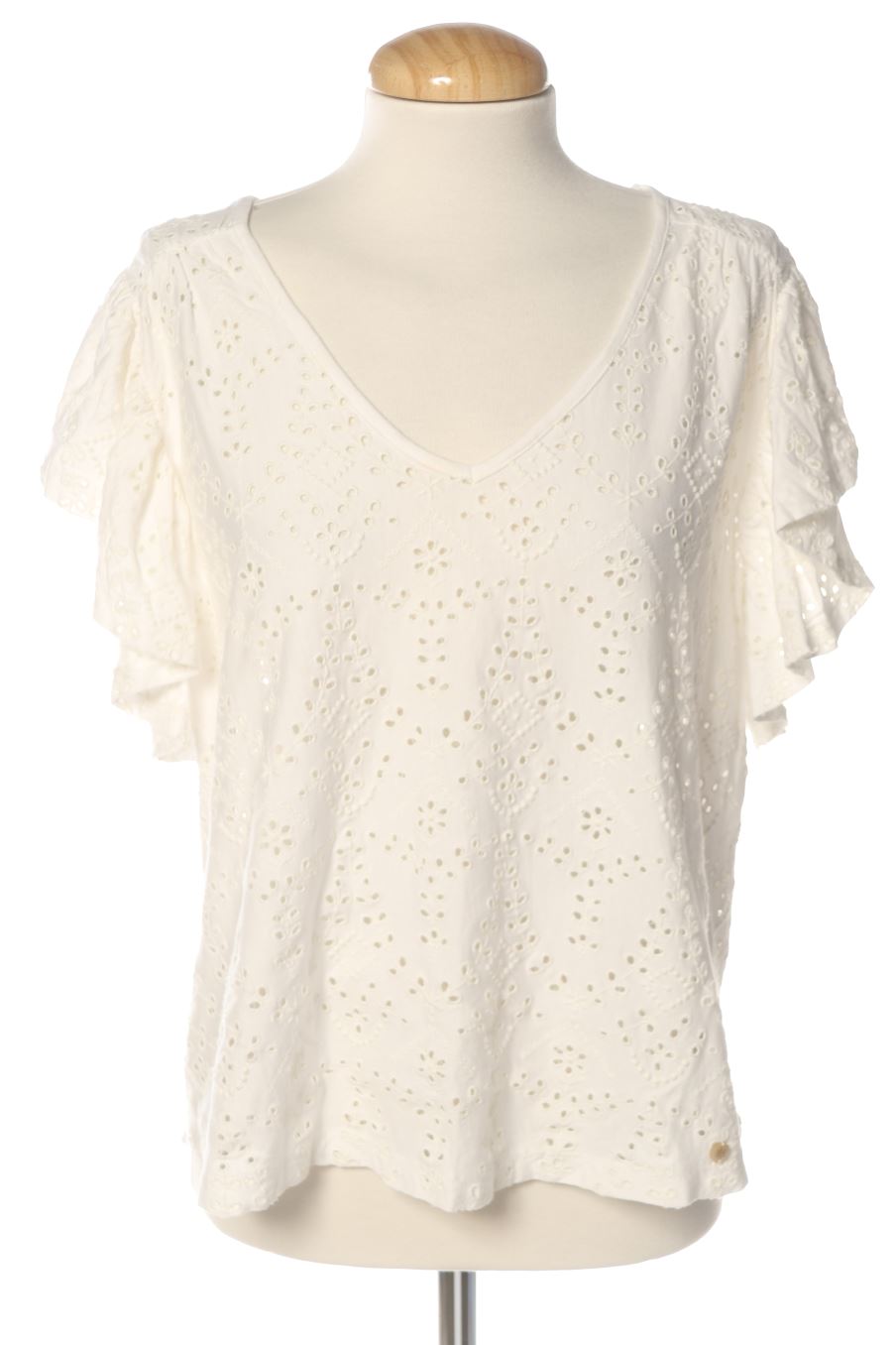 Blusa a maniche corte de Pedro del Hierro de la talla L, de color bianco