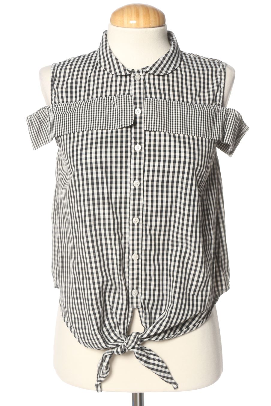 Camisa sin mangas de Mango de la talla S, de color cuadros