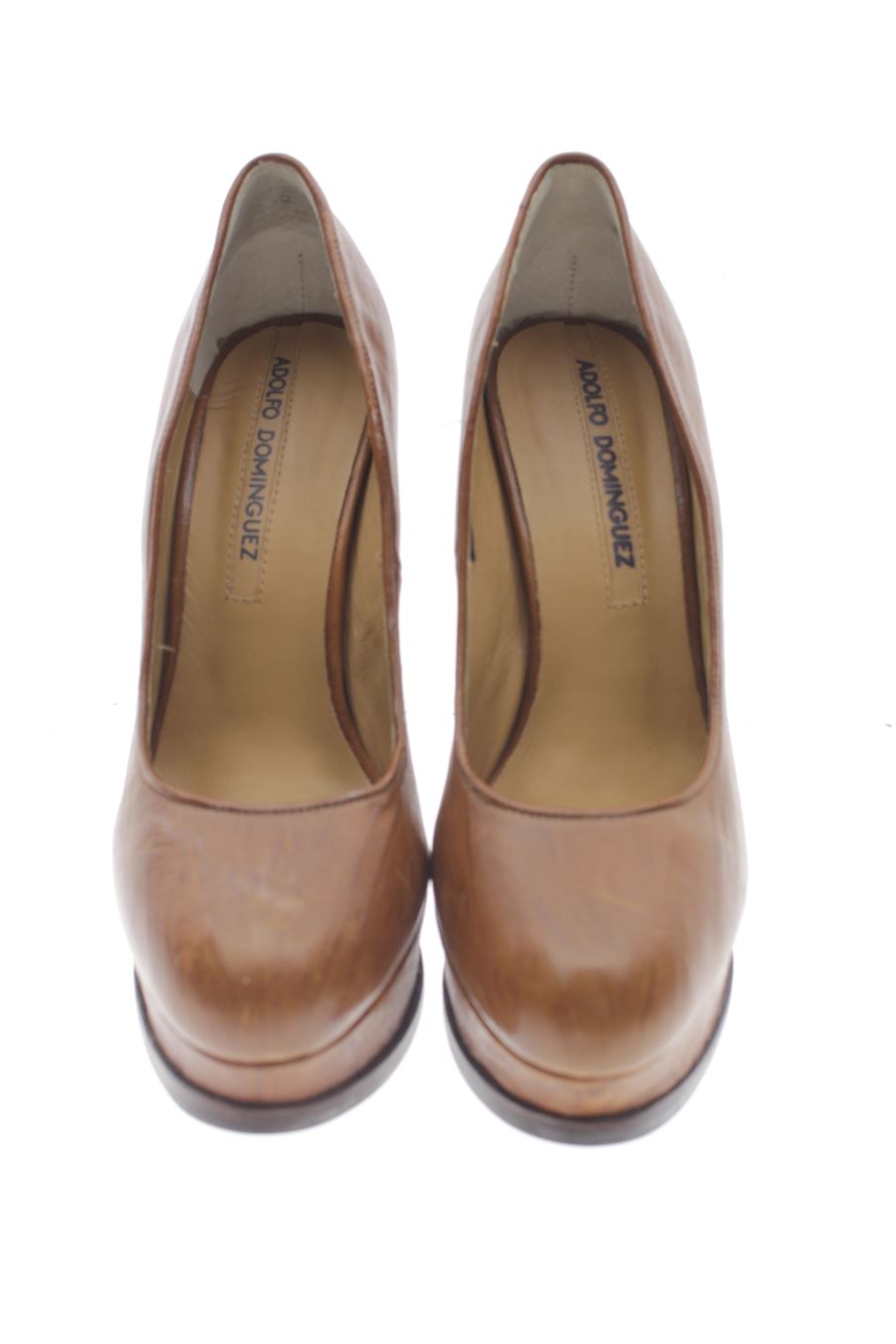 Zapatos de tacon de Adolfo Dominguez de la talla 35, de color marrón de