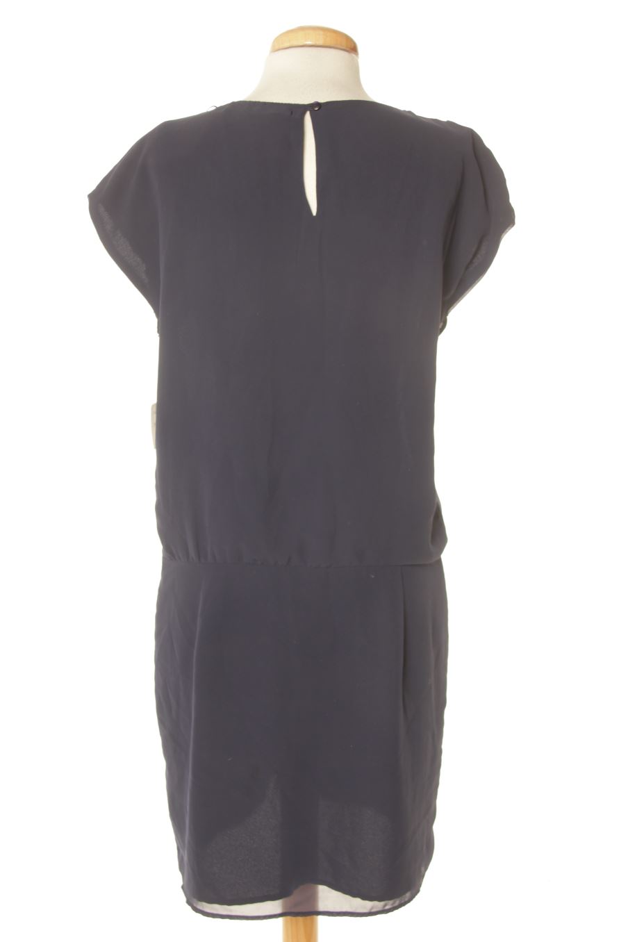 Robe casual Zara de la taille L, de couleur bleu marine
