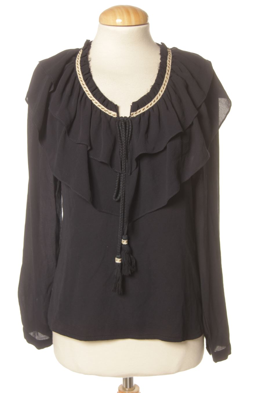 Blusa a maniche lunghe de Unika Paris de la talla S, de color blu oltremare