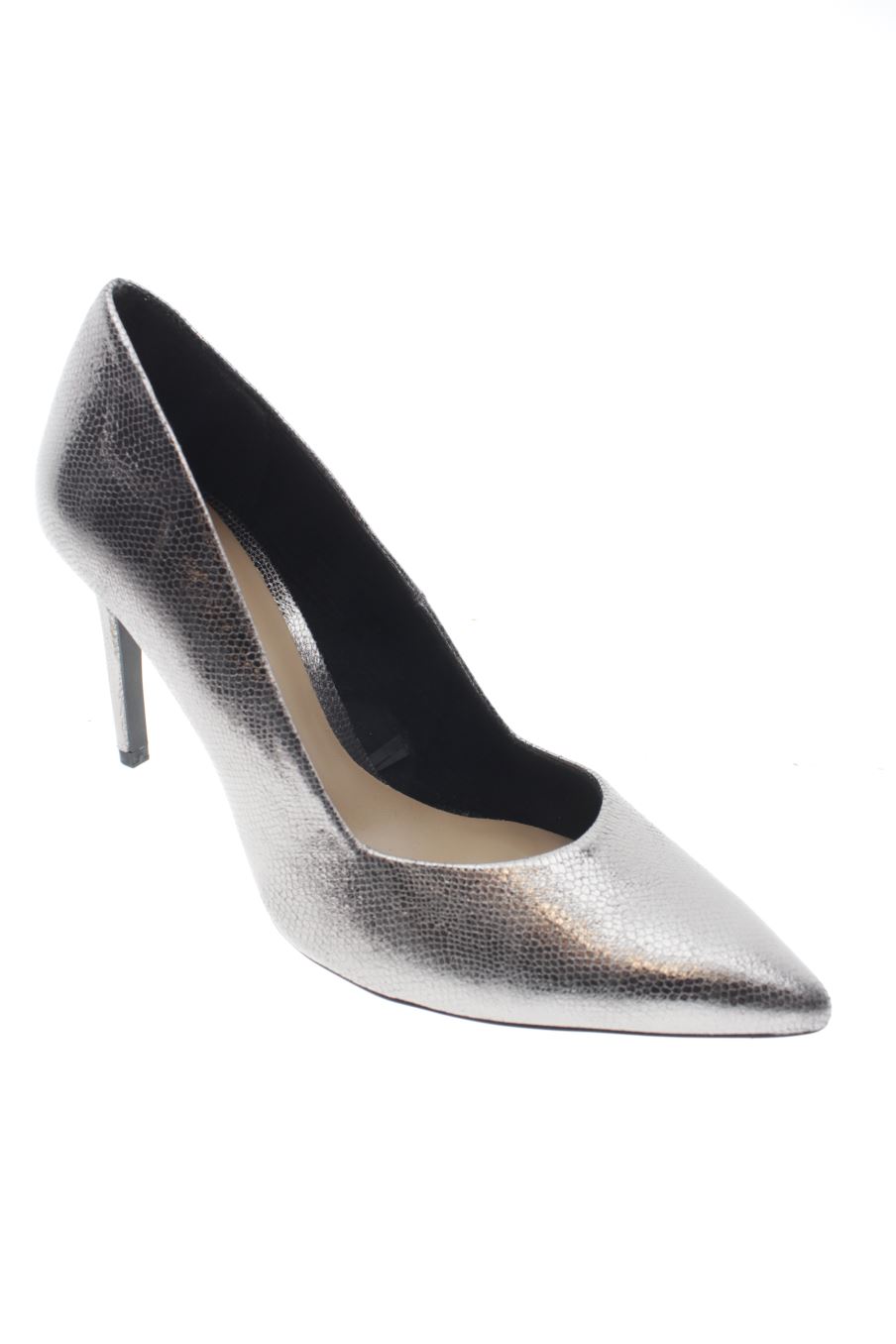 Zapatos de tacon de Stradivarius de la talla 38, de color plateado de