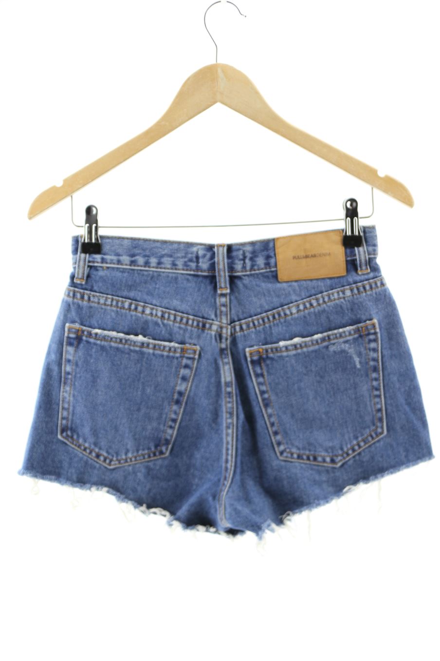 Shorts Pull & Bear de la taille 34, de couleur bleu de denim