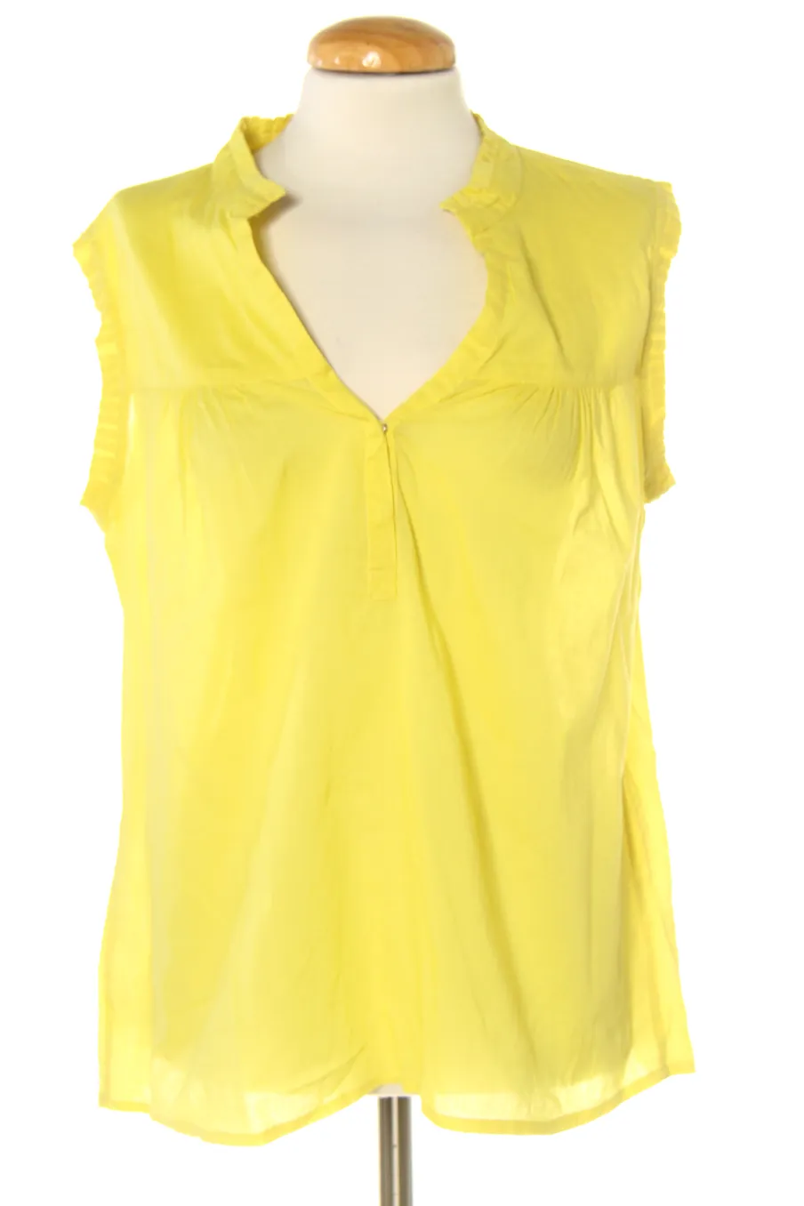 Blouse à manches courtes Autre ton de la taille 42, de couleur jaune