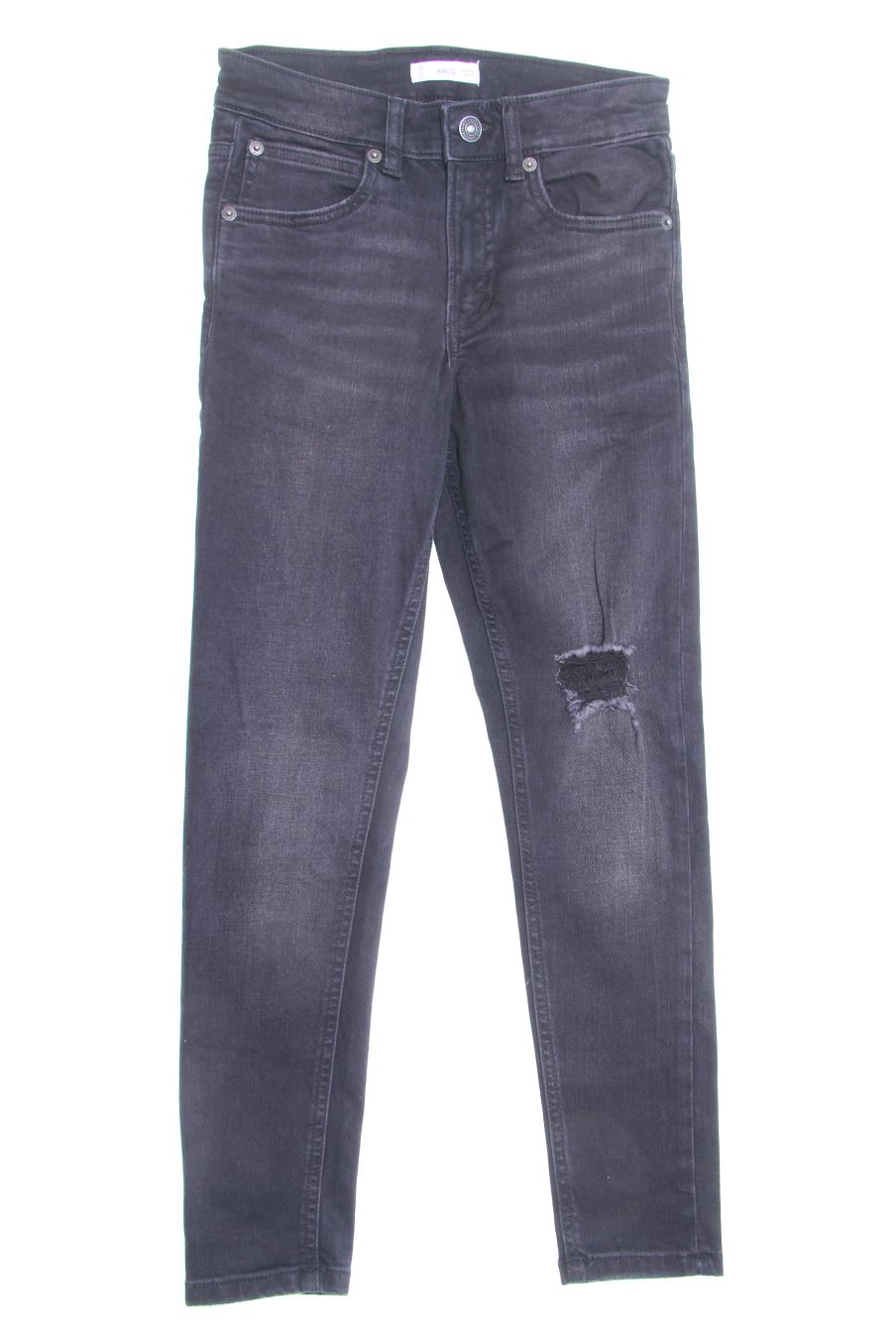 Vaqueros de Mango de la talla XS, de color negro de ropa vaquera