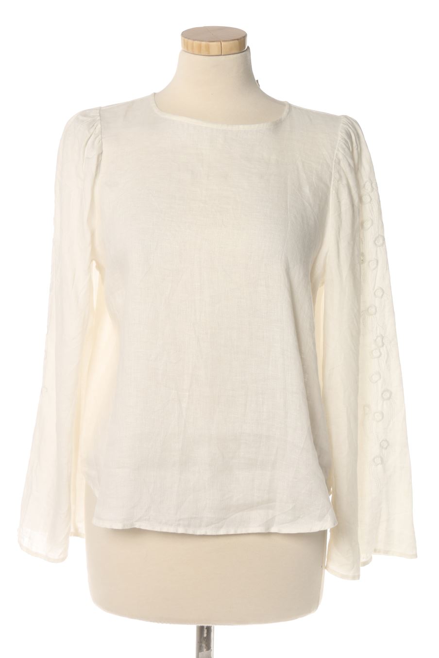 Blouse à manches longues Uniqlo de la taille S, de couleur blanc