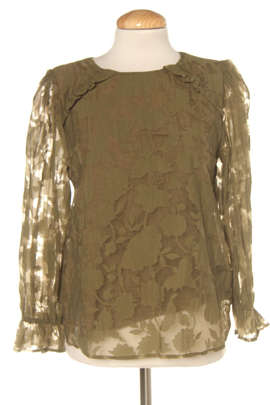 Blouse à manches longues C&A de la taille 36, de couleur vert