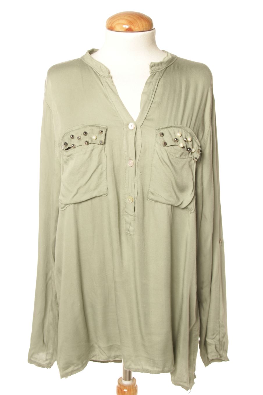 Chemise Made in italy de la taille M, de couleur vert