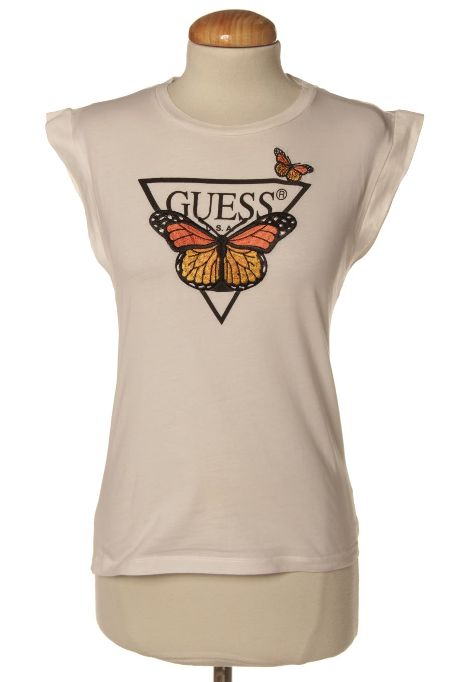 Camiseta de Guess de la talla S, de color blanco
