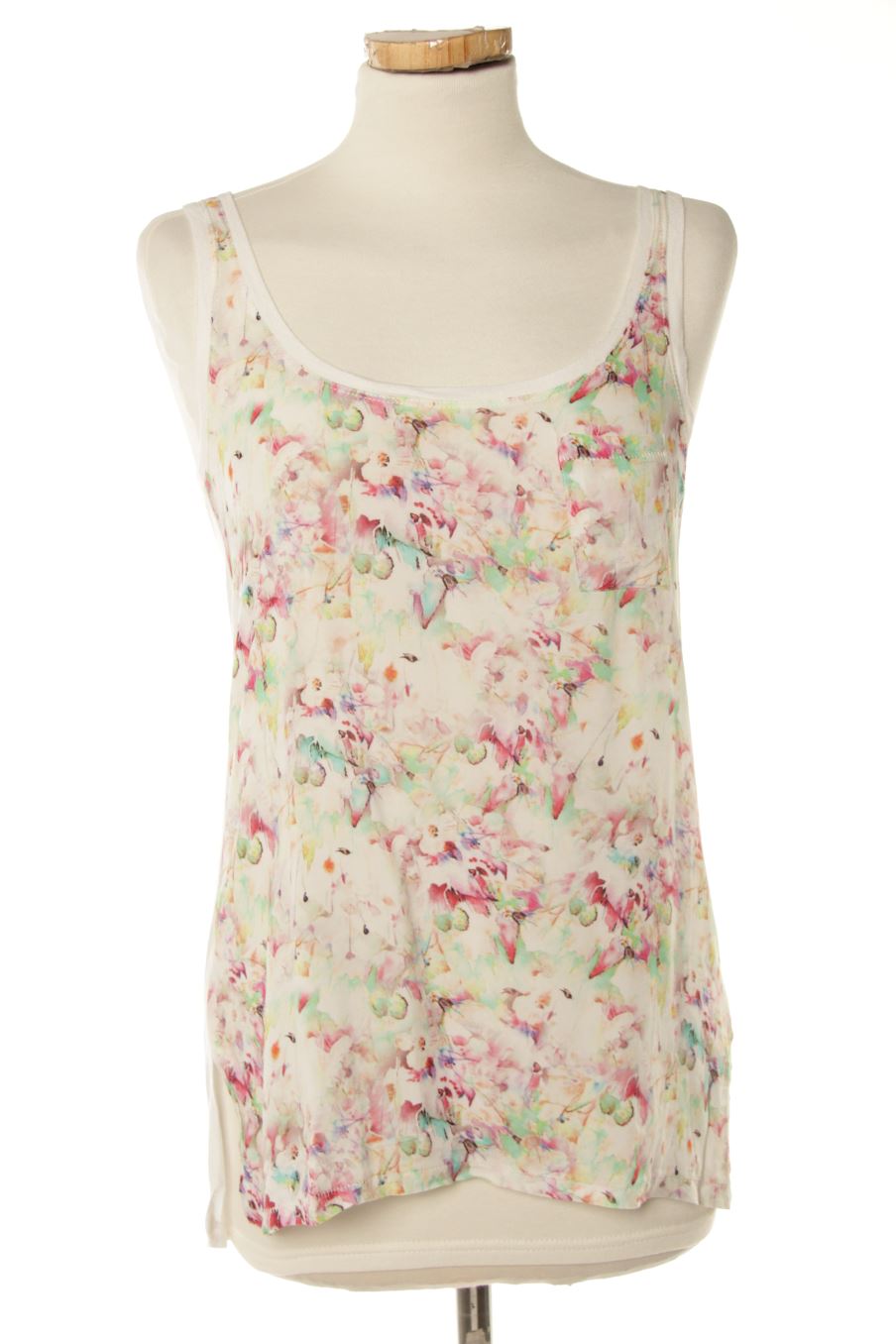 Camiseta sin mangas de Pull & Bear de la talla S, de color flores