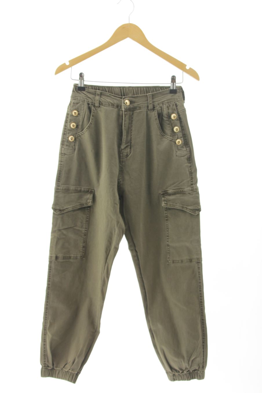 Pantaloni de QU SHAOHUA de la talla L, de color marrone