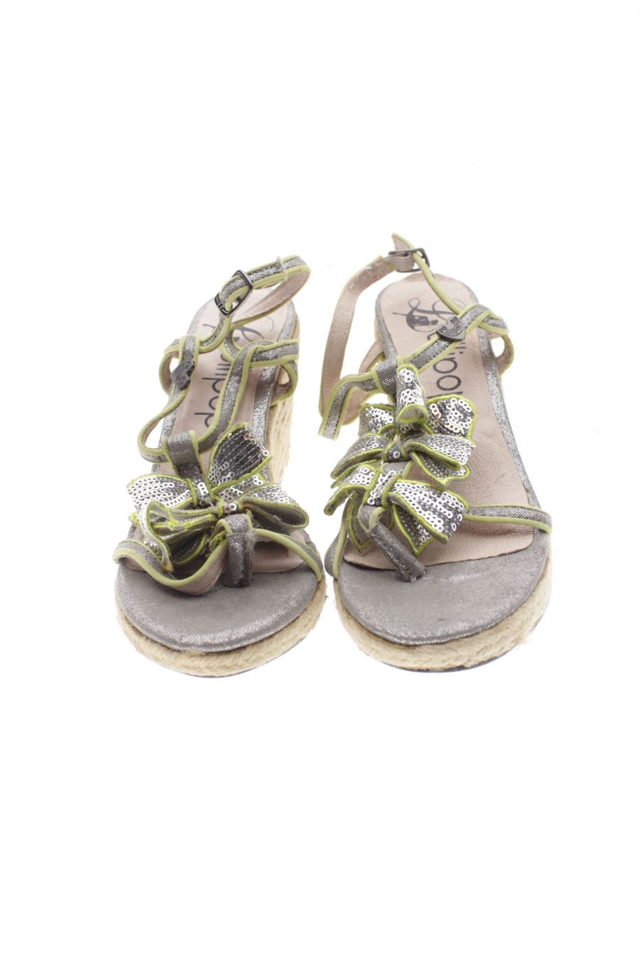 Sandalias tacon de Lollipops de la talla 37, de color plateado de