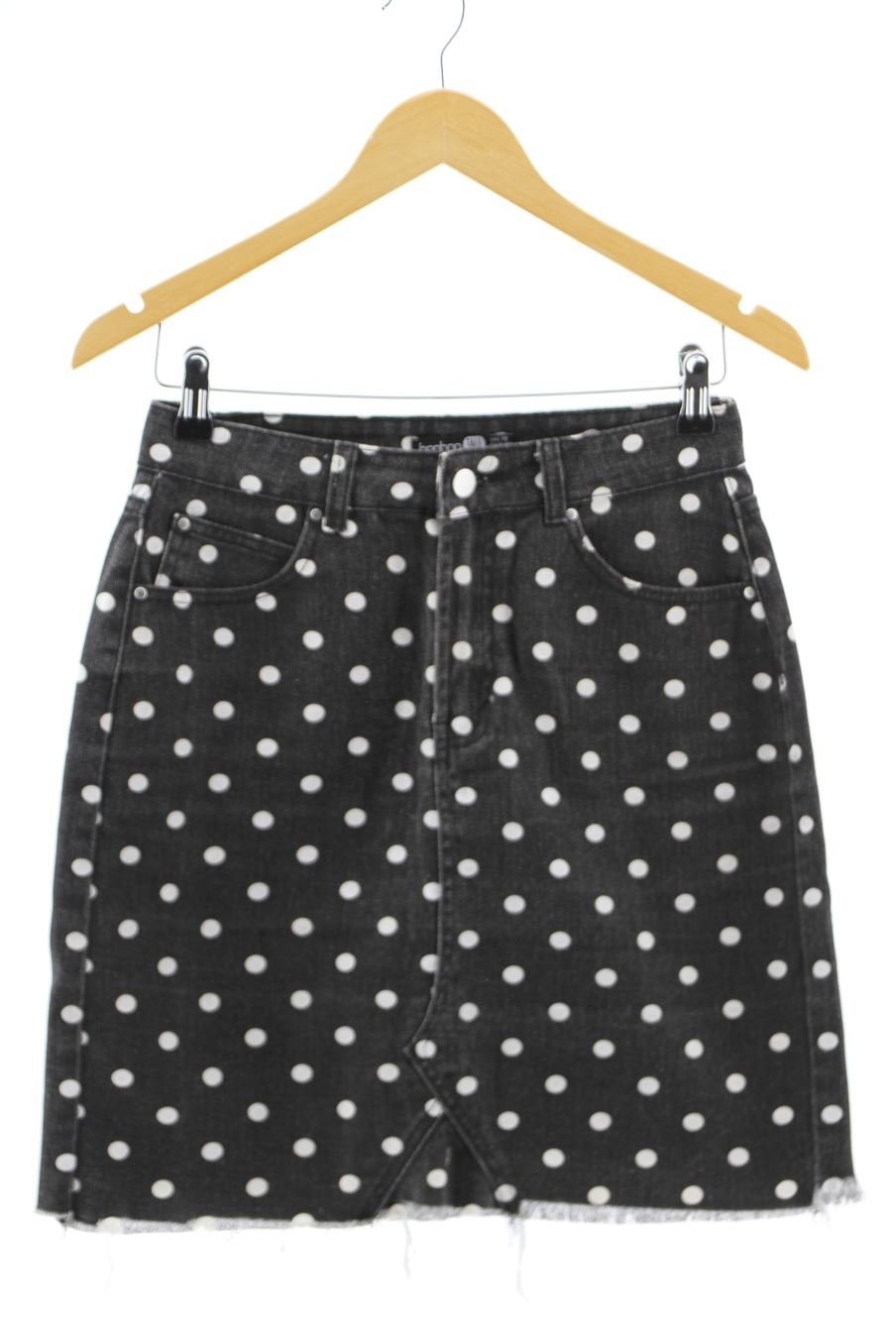 Jupe Boohoo de la taille 38, de couleur noir de denim