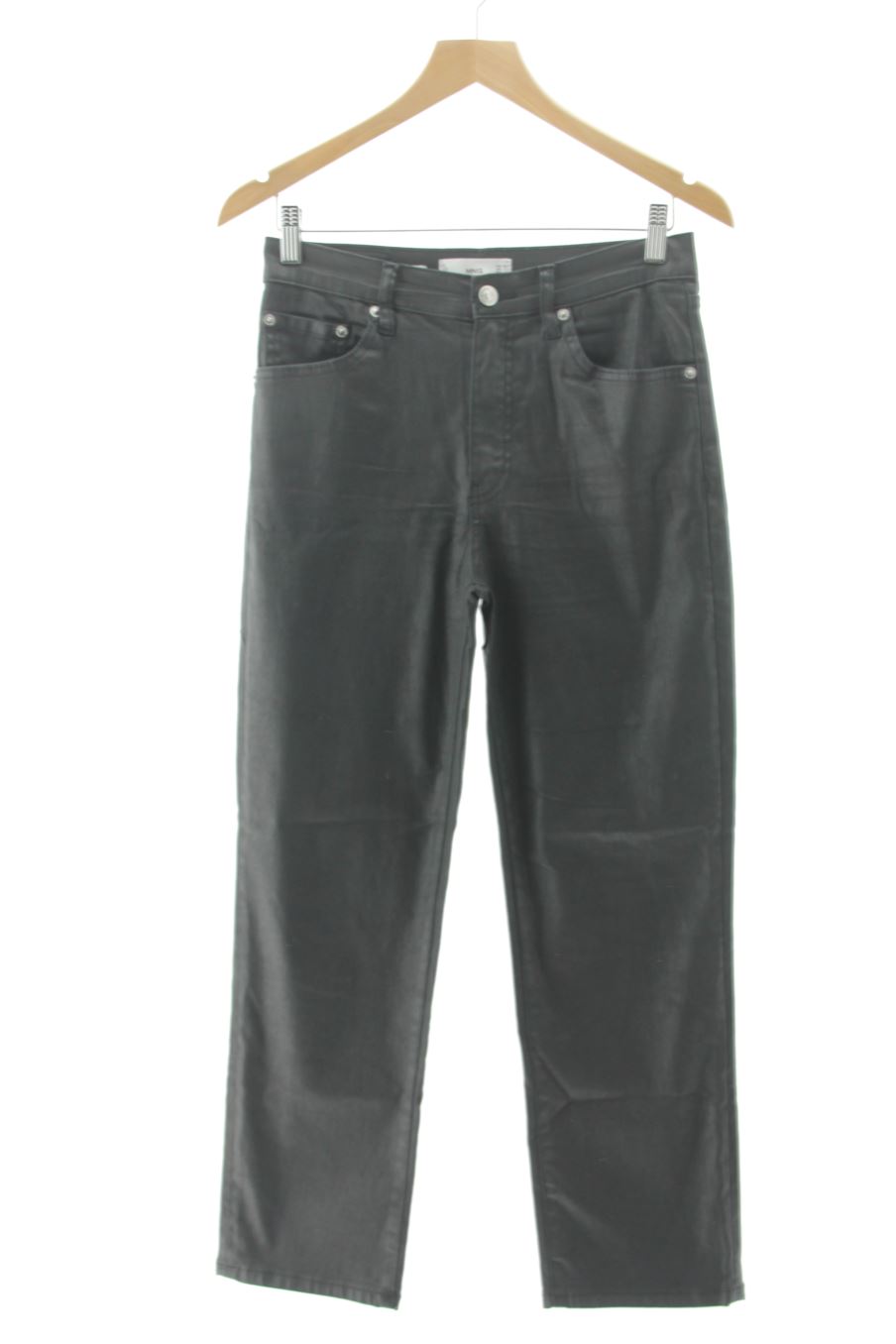 Pantalón de Mango de la talla 36, de color negro de sintético