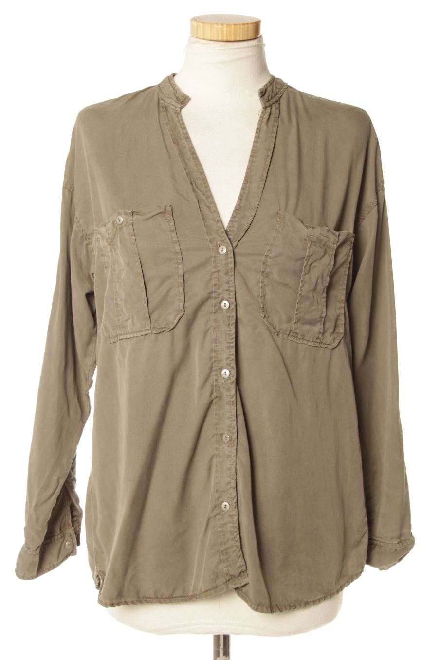 Chemise Zara de la taille XS, de couleur vert