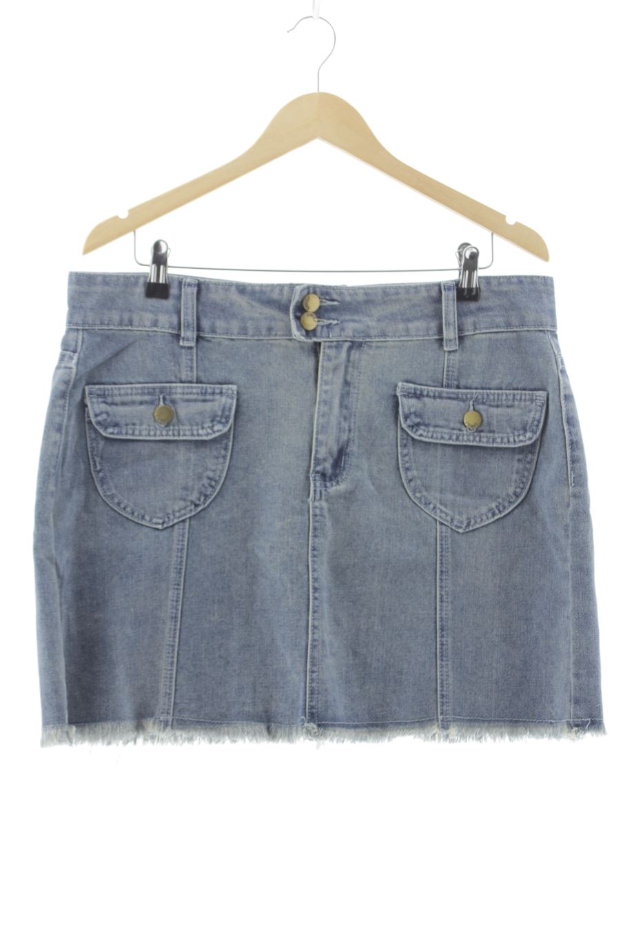 Jupe Romwe de la taille XL, de couleur bleu de denim