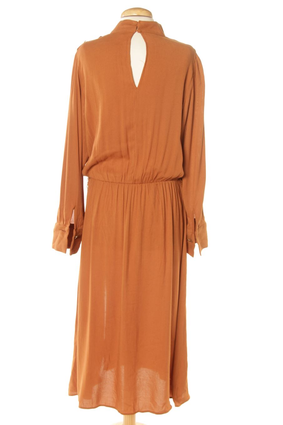 Robe casual Zara de la taille L, de couleur marron