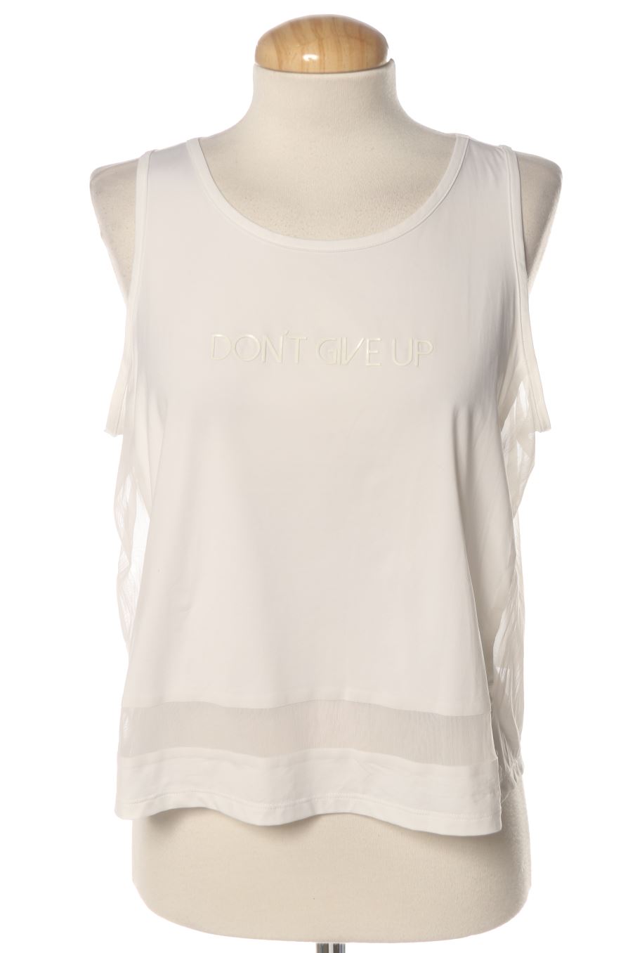 Top sportivo de Punto Blanco de la talla L, de color bianco