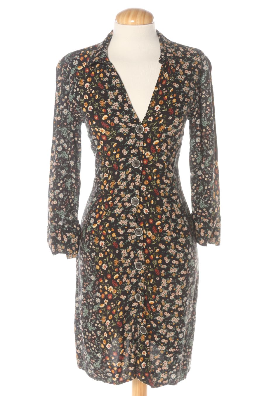 Einfaches Kleid von Stradivarius Größe S, Farbe Geblümt, für