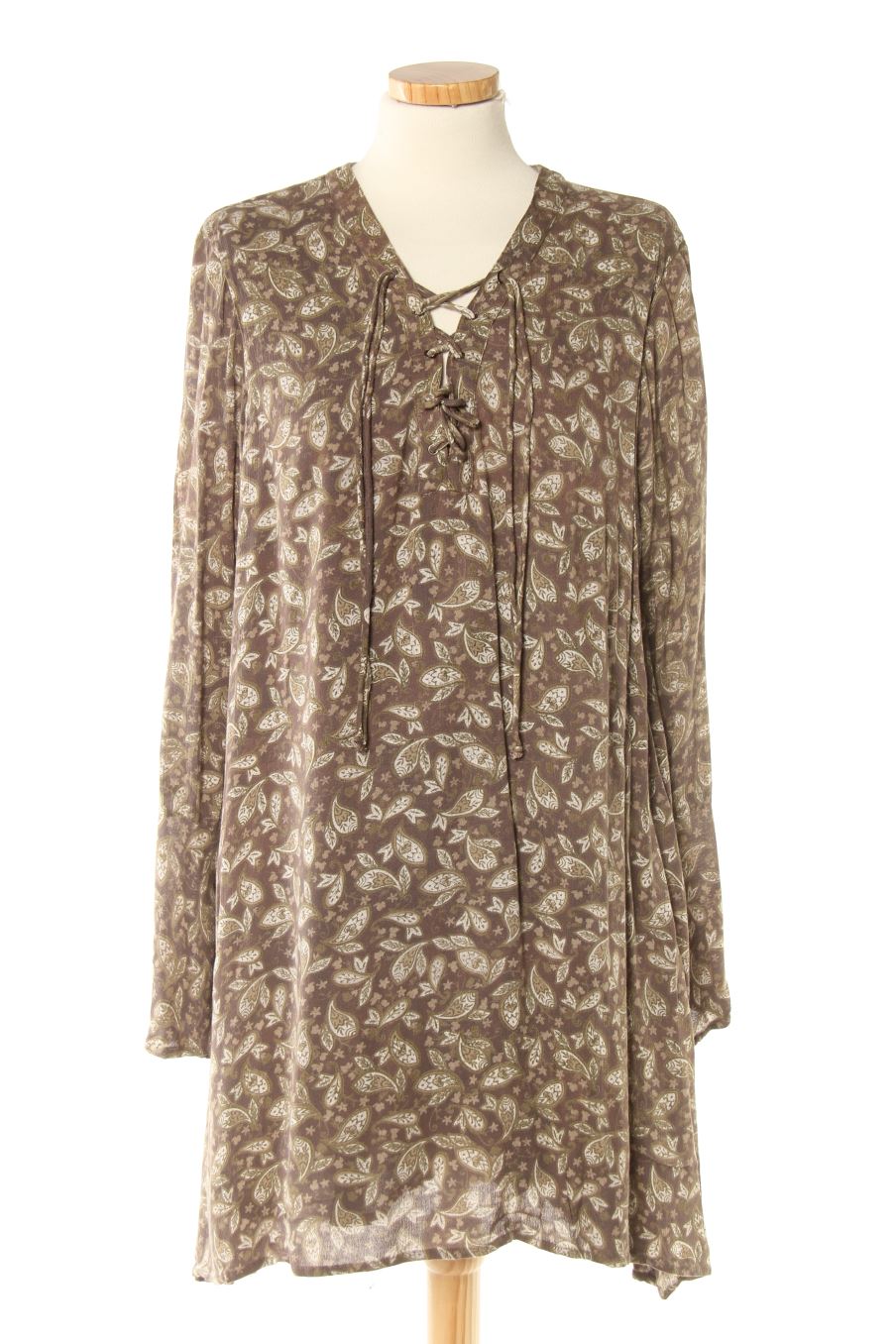 Robe casual Amichi de la taille L, de couleur marron